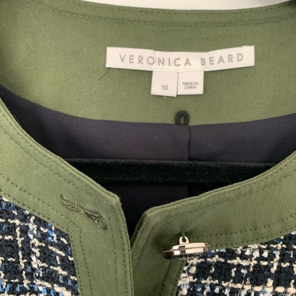 Veronica Beard fielding Dickey tweed coat jacket crested buttons - Picture 8 of 10